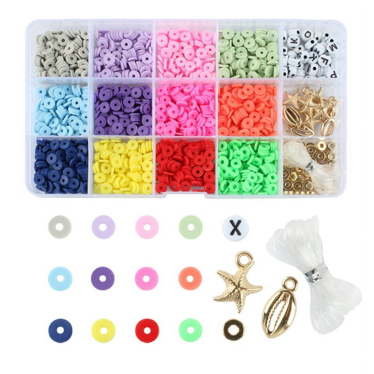 Bracelet Making Kit Clay Beads for Jewelry Making for Adults Kids Crafts  for Christmas Birthday Easter Halloween 9700Pcs