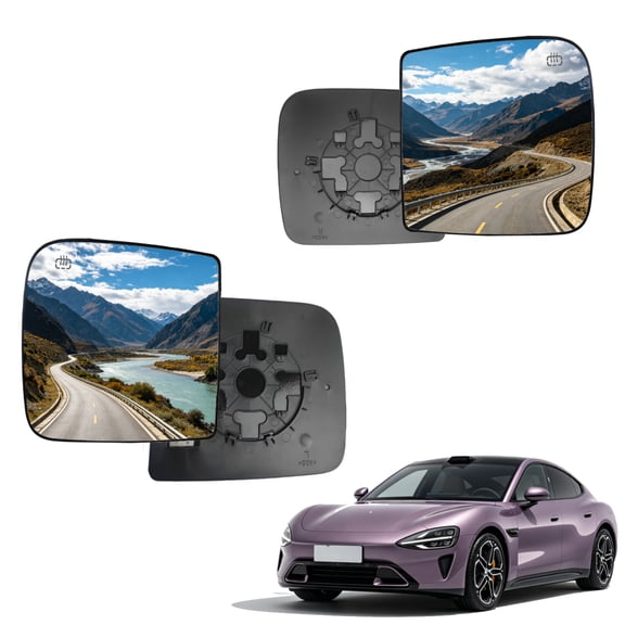 Feildoo Driver & Passenger Side Mirror Glass Fit for Ram 2500 2011-2018 R/T, Left & Right Side, Set of 2