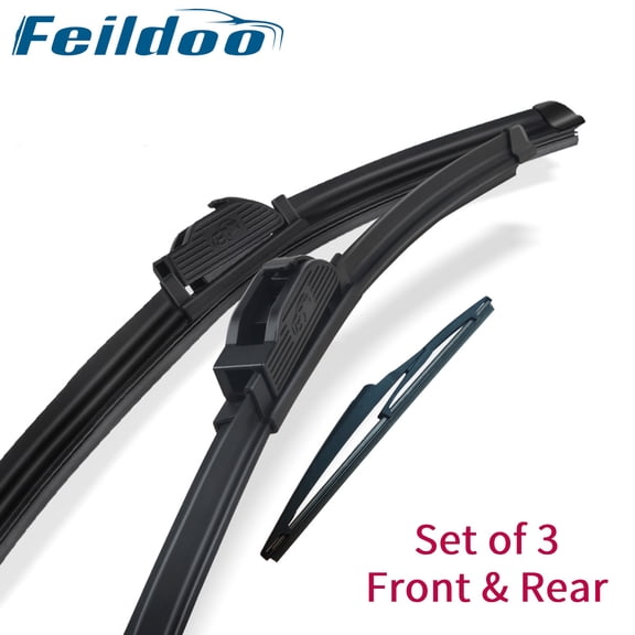Feildoo Front and Rear Windshield Wiper Blades, 3 Pcs Front Back Windshield Wipers Blade 24"+18"+10" Replacement for JEEP COMPASS 2024-2018 Car Window Wiper Blades,Y07W1W3W