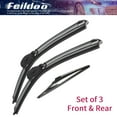 thumbnail image 1 of Feildoo Front & Rear Windshiled Wiper Blades Fit For Nissan Rogue 2023, Pack of 3, Y28B6D3S, 1 of 9