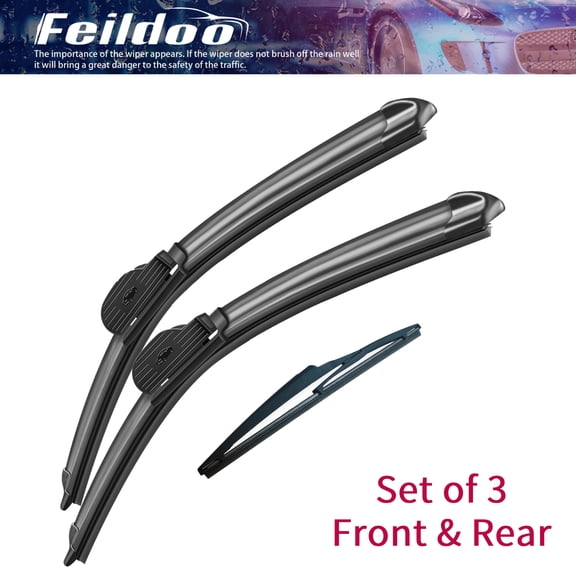 Feildoo Front & Rear Windshiled Wiper Blades Fit For Toyota Prius V 2012-2015, Pack of 3, Y27B6Z5S