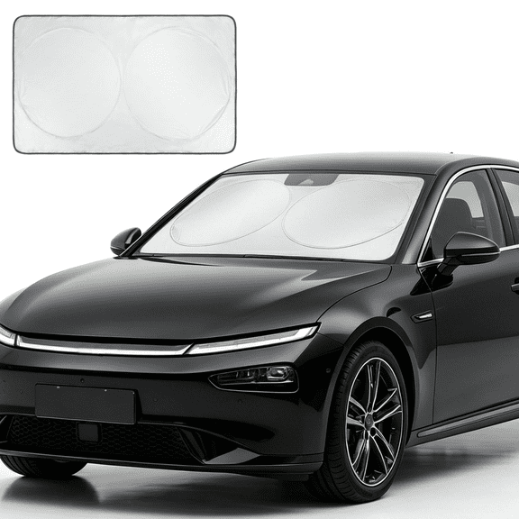 Feildoo High Quality Windshield Visor Cover Fit for Tesla Model X 2015-2025, Heavy-Duty 5-Layer, Foldable, Compact Storage, 57x36, Built to Last, A63H1I3B