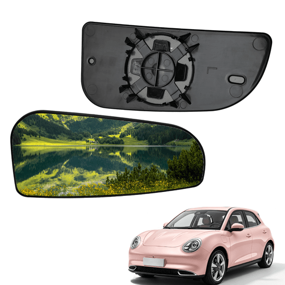 Feildoo Left Rearview Mirror Glass Fit for Ram 2500 2012-2018 R/T, Exterior Mirror Glass Heated Power Driver, Set of 1