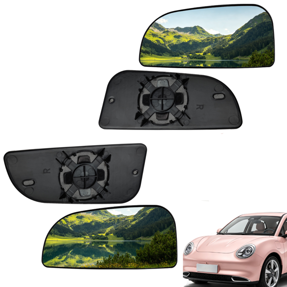 Feildoo Left & Right Rearview Mirror Glass Fit for Ram 1500 2013 R/T, Exterior Mirror Glass Power Passenger & Driver, Set of 2