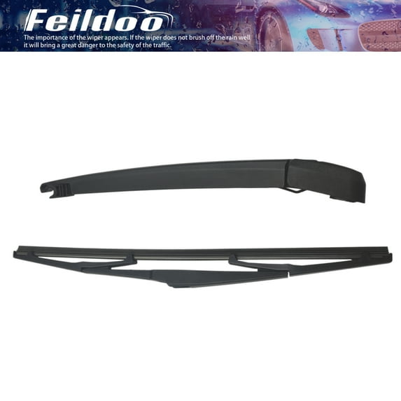 Feildoo Rear Wiper Blade with Wiper Arm Fit For Kia Soul 2010-2020, Set of 2 for Rear Windshield, B+12A, Y23B940E