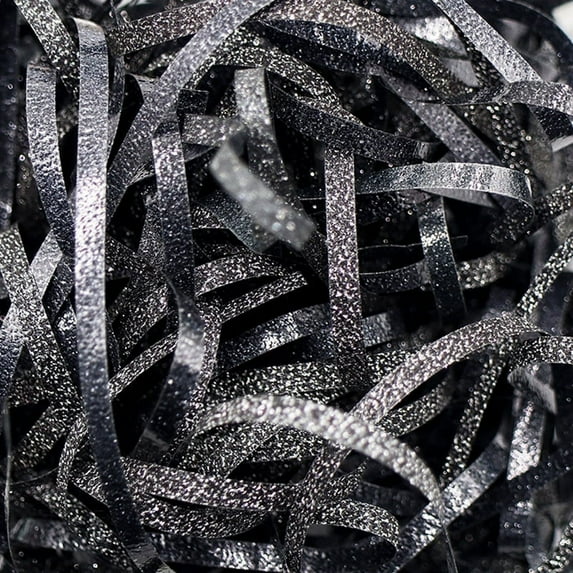 Feildoo 0.11 LB - Kraft - Crinkle Cut Paper Shred Filler great for Gift Wrapping, Basket Filling, Birthdays, Weddings, Anniversaries, A#Black, PR4584