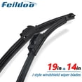 thumbnail image 1 of Feildoo Windshield Wiper Blades, 19"&14" Winter Summer Windscreens Beam Wiper Beam Wiper Blades(set of 2), 1 of 7