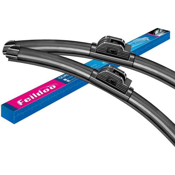 Feildoo Windshield Wiper Blades fit for BMW M5 2007 24" + 22" Car Front Window Beam Bracketless Wiper Blade (SET of 2), NO1574N