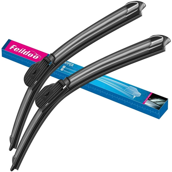 Feildoo Windshield Wiper Blades fit for Ford Mustang 2016 22" + 20" Car Front Window Beam Bracketless Wiper Blade (SET of 2), NO0547N