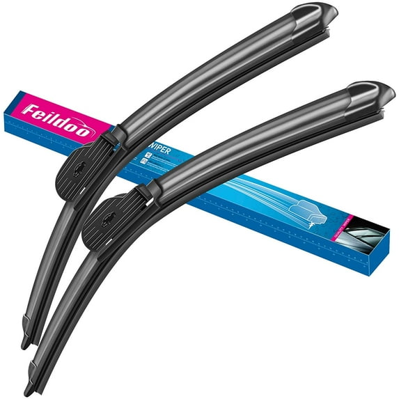 Feildoo Windshield Wiper Blades fit for Lincoln MKS 2014 26" + 20" Car Front Window Beam Bracketless Wiper Blade (SET of 2), NO0904N