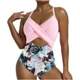 thumbnail image 1 of Feimerou Bathing Suit for Women One Piece Tummy Control Twist Front Cutout Swimsuits Adjustable Straps Halter Neck Ruched Swimwear Sale, 1 of 7
