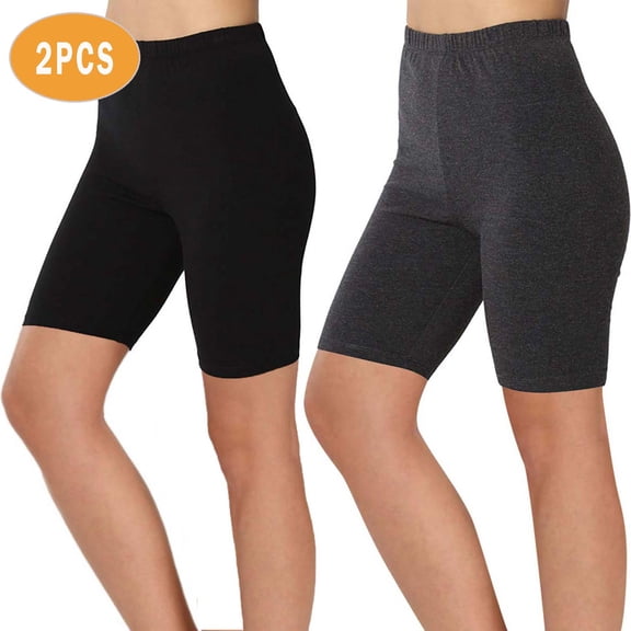 Feimerou Biker Shorts for Women 2 Pack Tummy Control High Waist Gym Shorts Comfort Soft Strech Slim Fit Athletic Running Workout Shorts Valentines Day Gifts