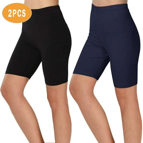 Feimerou Biker Shorts for Women 2 Pack Tummy Control High Waist Gym Shorts Comfort Soft Strech Slim Fit Athletic Running Workout Shorts Valentines Day Gifts