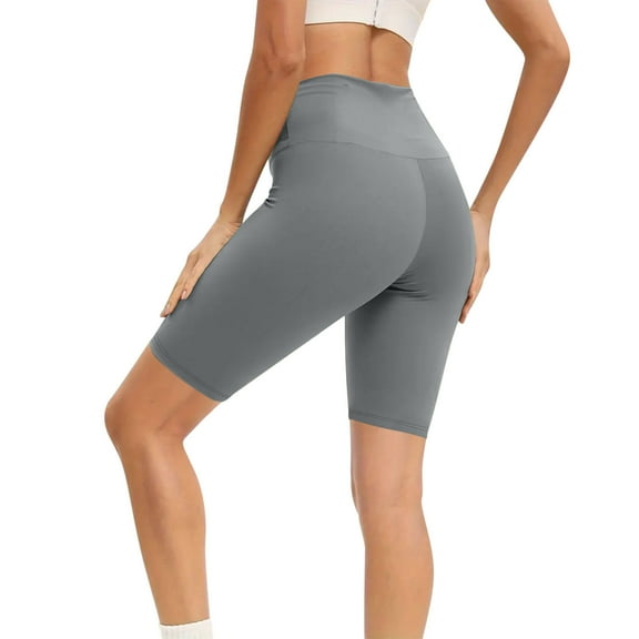 Feimerou Biker Shorts Women Tummy Control High Waisted Sameless Spandex Compression Gym Shorts Running Workout Shorts
