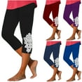 thumbnail image 1 of Feimerou Capri Leggings for Women Tummy Control Knee Length Capri Legging 2025 Trendy Summer Cropped Pants Casual Comfy Capris, 1 of 7