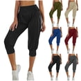 thumbnail image 1 of Feimerou Capri Sweat Pants for Women High Waisted Tummy Control Cropped Pants Summer Casual Soft Comfort Strech Bottom Yoga Pants, 1 of 8