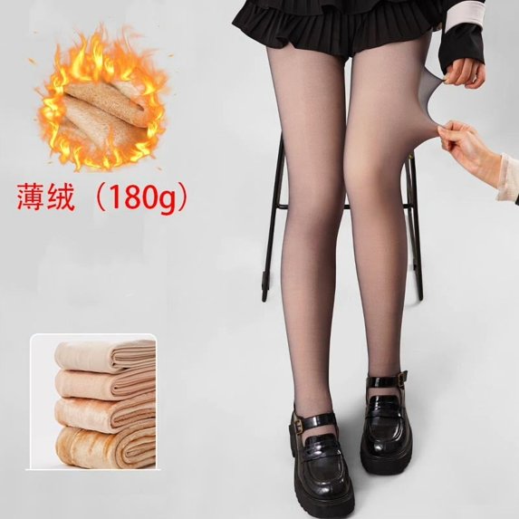 Feimerou Fleece Lined Tights For Women Nude Thermal Pantyhose Opaque Winter Warm Tights High Waisted Velvet Thick Leggings Clearance On Sale