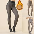 thumbnail image 1 of Feimerou Fleece Lined Tights For Women Winter Warm Opaque Fleece Lined Leggings Fake Transparent Thermal Pantyhose Elastic Skinny Pants Clearance, 1 of 7