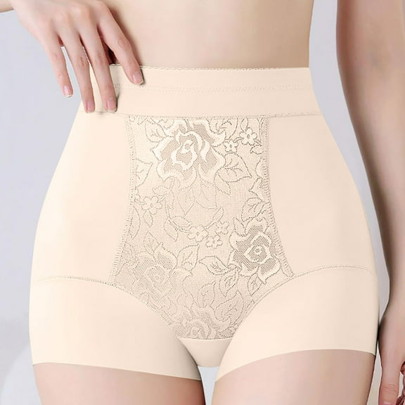 Feimerou Lace Tummy Control Shapewear for Women High Waisted Panties Body Shaper Seamless Butt Lifting Girdle Briefs Underwear