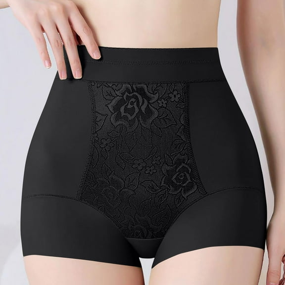 Feimerou Lace Tummy Control Shapewear for Women High Waisted Panties Body Shaper Seamless Butt Lifting Girdle Briefs Underwear