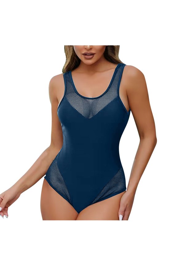 Tummy Control Swimsuits for Women High Waisted Slimming Bathing Suit Sexy Backless Padded Rash Guard Surfing Swimwear