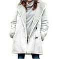 thumbnail image 1 of Feimerou Winter Coats for Women 2024 Plus Size Warm thicken Sherpa Fleece Lined Jackets Suede Hooded Parka Peacoats Outerwear Prime Deals, 1 of 8