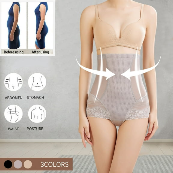 Feimerou Women Shapewear Slimmer Body Shaper High Waisted Tummy Control Compression Butt Lifter Panties Girdle Briefs