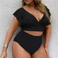 thumbnail image 1 of Feimerou Women Two Piece Plus Size Tankini Swimsuits High Waisted Tummy Control Bathing Suits Sexy Bikini Swimsuits with Bottom, 1 of 5