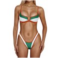 thumbnail image 1 of Feimerou Women's Bikini Sets Two Piece Swimsuit High Waisted Molded Cups Push Up Cheeky Adjustable Shoulder Strap Bathing Suits Valentine'S Day Gifts, 1 of 1