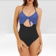 thumbnail image 1 of Feimerou Womens Sexy One Piece Bathing Suit Swimsuit High Cut Cheeky Coverage Cutout Halter Neck Sexy Spaghetti Straps Monokini Swimwear, 1 of 5