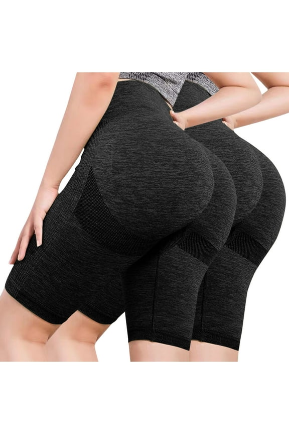 Workout Bike Shorts Women Tummy Control High Waist Gym Running Yoga Shorts Strech Slim Fit Spandex Compression Shorts
