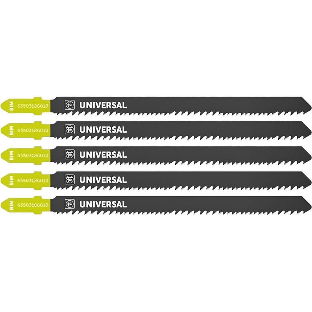 Fein 4-3/8 Inch 10-14 Tpi Chrome-Vanadium Jigsaw Blades, 5 Pack