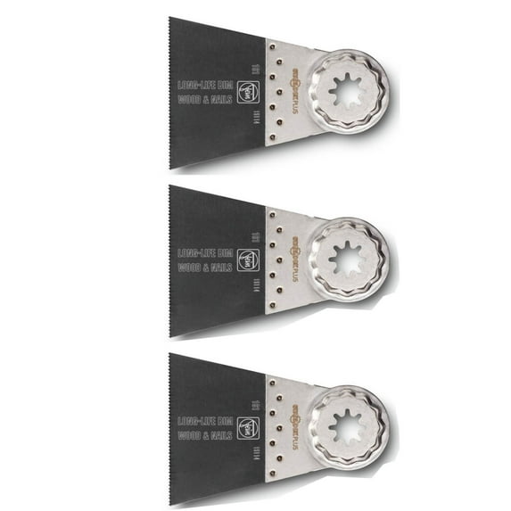 Fein 63502161270 2 x 2.56 Inch Bimetal Long Life Oscillating Saw Blade, 3 Pack