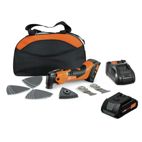 18V MULTIMASTER AMM 500 AS Lithium-Ion Cordless Oscillating Multi-Tool Kit with 2 Batteries Bundle (2 Ah/4 Ah)