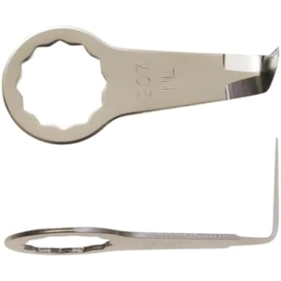 Fein L-Shaped Cutting Blade for Precision Work - Serrated Design for Smooth, Clean Cuts on Cordless MultiMaster Tools, 1" Blade Length, 2-Pack - 63903207012$$Tools & Hardware Other