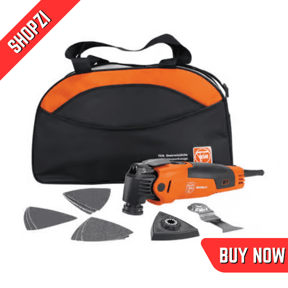 Fein MultiMaster 3 Amp Corded Oscillating MultiTool Kit  Variable Speed, Quick Tool Change, Includes Accessories