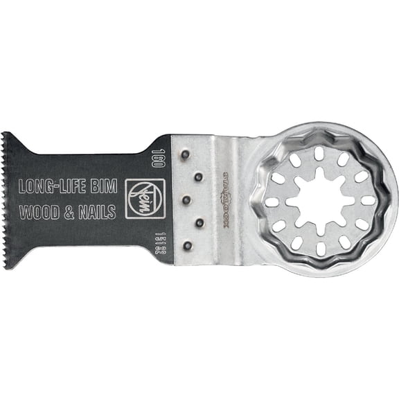 Fein Starlock E-Cut Long-Life Saw Blade - Precision Cutting for Wood, Drywall & Plastics, Bimetal with Teeth Set, 1-3/8" Medium Width, 2" Length, 3-Pack - 63502160270