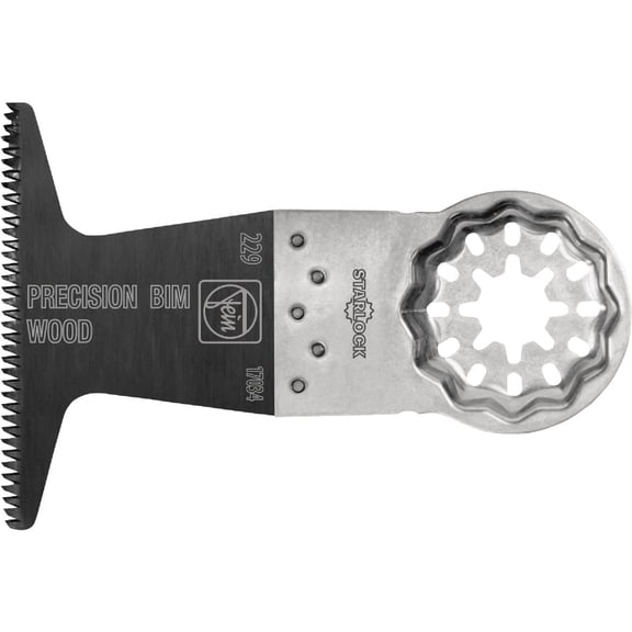 Fein Starlock E-Cut Precision Saw Blade - Precision Cutting for Wood, Drywall & Soft Plastics, Bimetal with Double-Row Japanese Teeth, Extra-Wide, 2-1/2" Width, 2" Length, 3-Pack - 63502229270