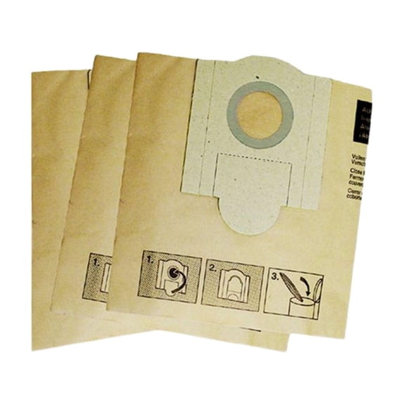 Fein Turbo II Vacuum Dust Bag - Two-Stage Filtration - Traps Fine Particles, Disposable, Tear-Resistant Construction - 3 Pack - 69908195014