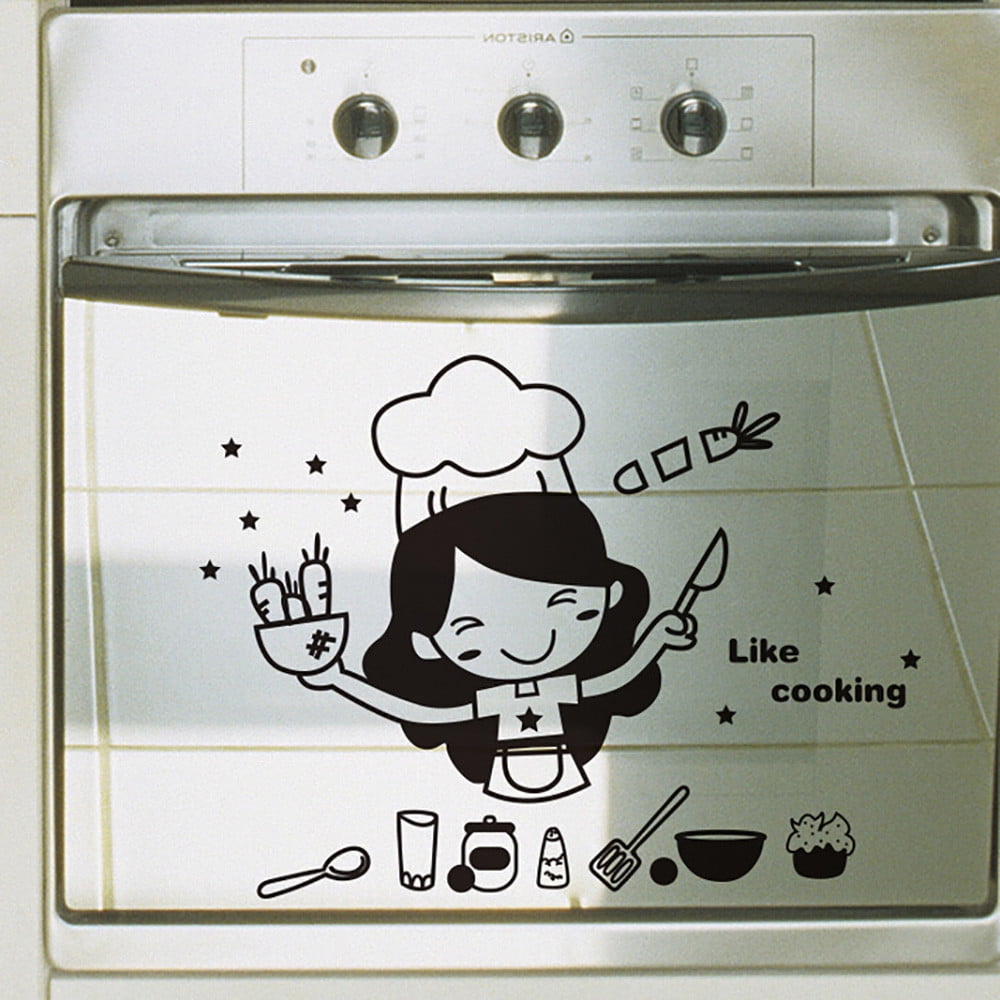 Feinib Clearance! Wall Sticker Kitchen Light Switch Sticker Cute Cook