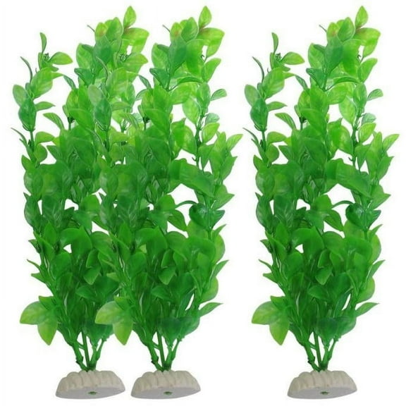 Feinib Waterscape Decoration Clearance, Fish Decorative 10.6-inch Plants Green Tank Aquarium Aquarium 3-Piece Aquarium Accessories, Aquarium Accessories Clearance Sale