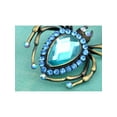 thumbnail image 1 of Feinuhan Blue Crystal Rhinestone Widow Spider Insect Bug Fashionable Pin Brooch, 1 of 3