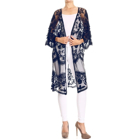 Feinuhan Lightweight Female Swimwear Cover Ups, Navy