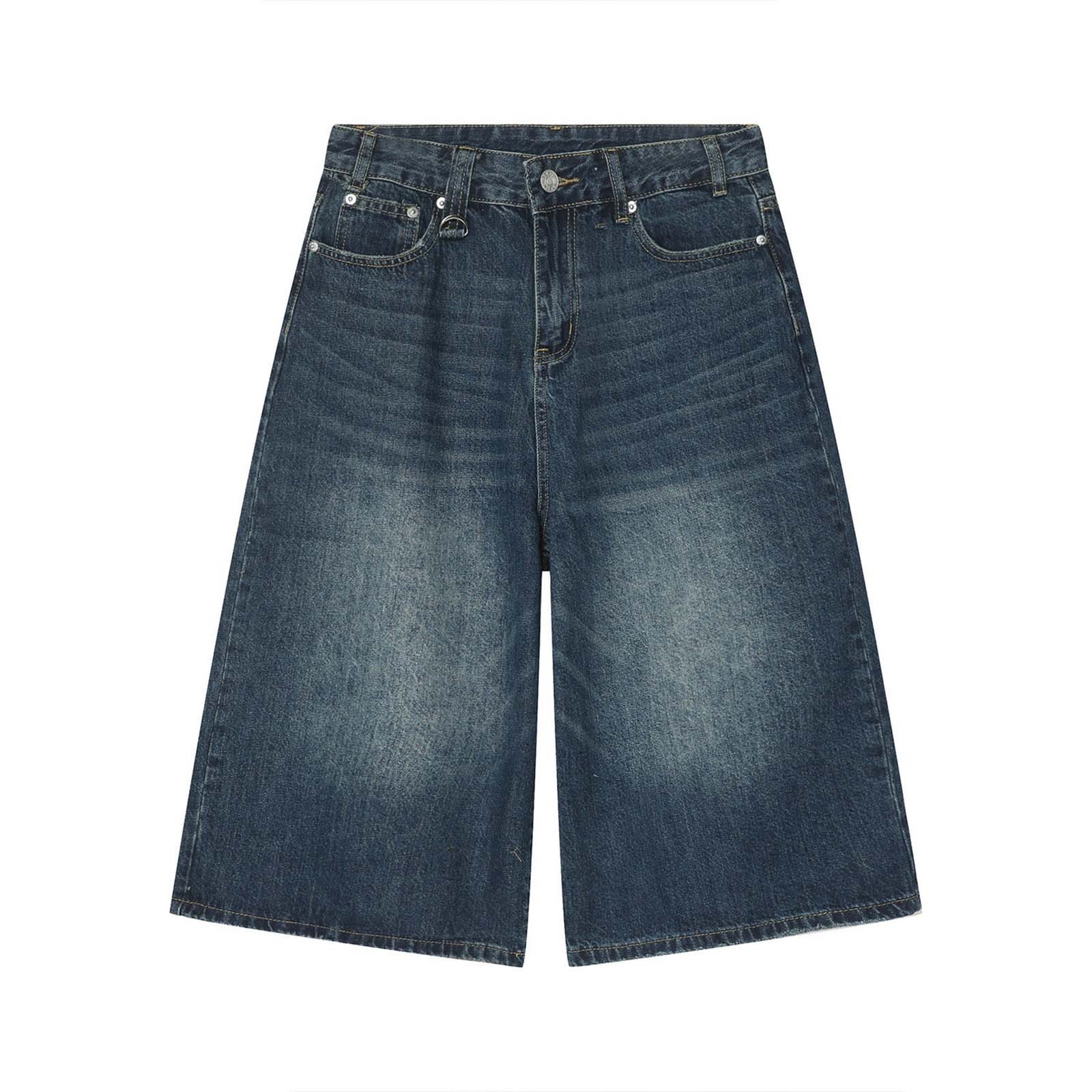 Short Jean Garçon Baggy - Longueur Genou, Léger Et Respirant - Pour 4 à 14 Ans - Style Décontracté Sportswear
