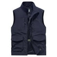 thumbnail image 1 of Feipeng Men's Casual Lightweight Outdoor Fishing Work Safari Travel Photo Cargo Vest Jacket Multi Pockets, 1 of 9