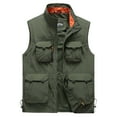 thumbnail image 1 of Feipeng Men's Casual Lightweight Outdoor Fishing Work Safari Travel Photo Cargo Vest Jacket Multi Pockets, 1 of 6