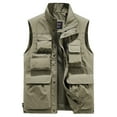 thumbnail image 1 of Feipeng Men's Casual Lightweight Outdoor Fishing Work Safari Travel Photo Cargo Vest Jacket Multi Pockets, 1 of 8