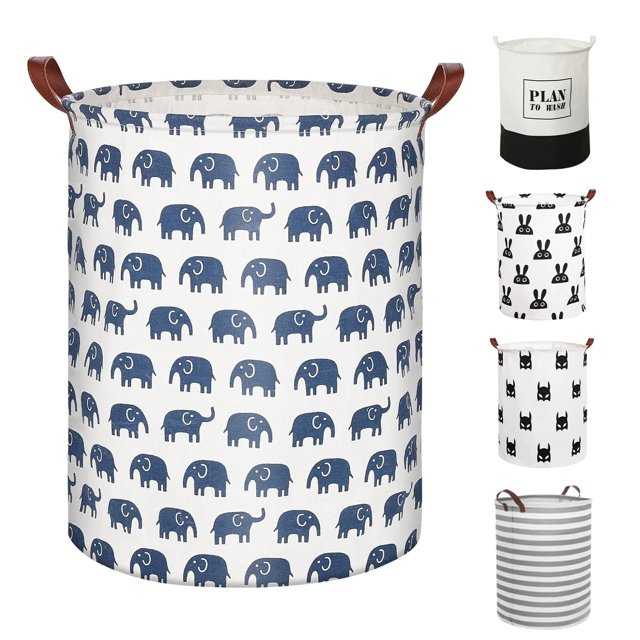 Feiquan Large Canvas Laundry Hamper, Elephant