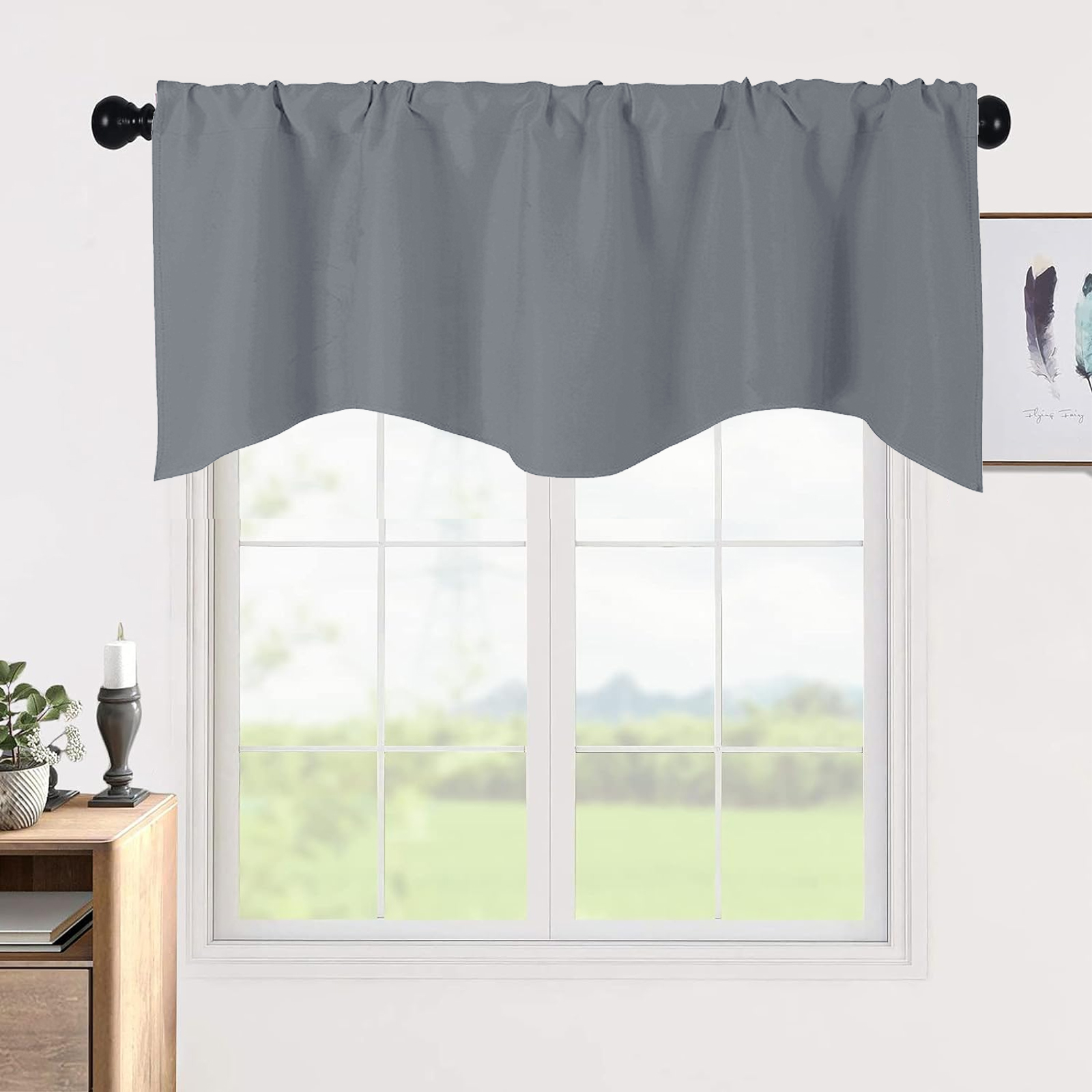 Eclipse Draft Stopper Solid Color Room Darkening Fleece Lined Rod