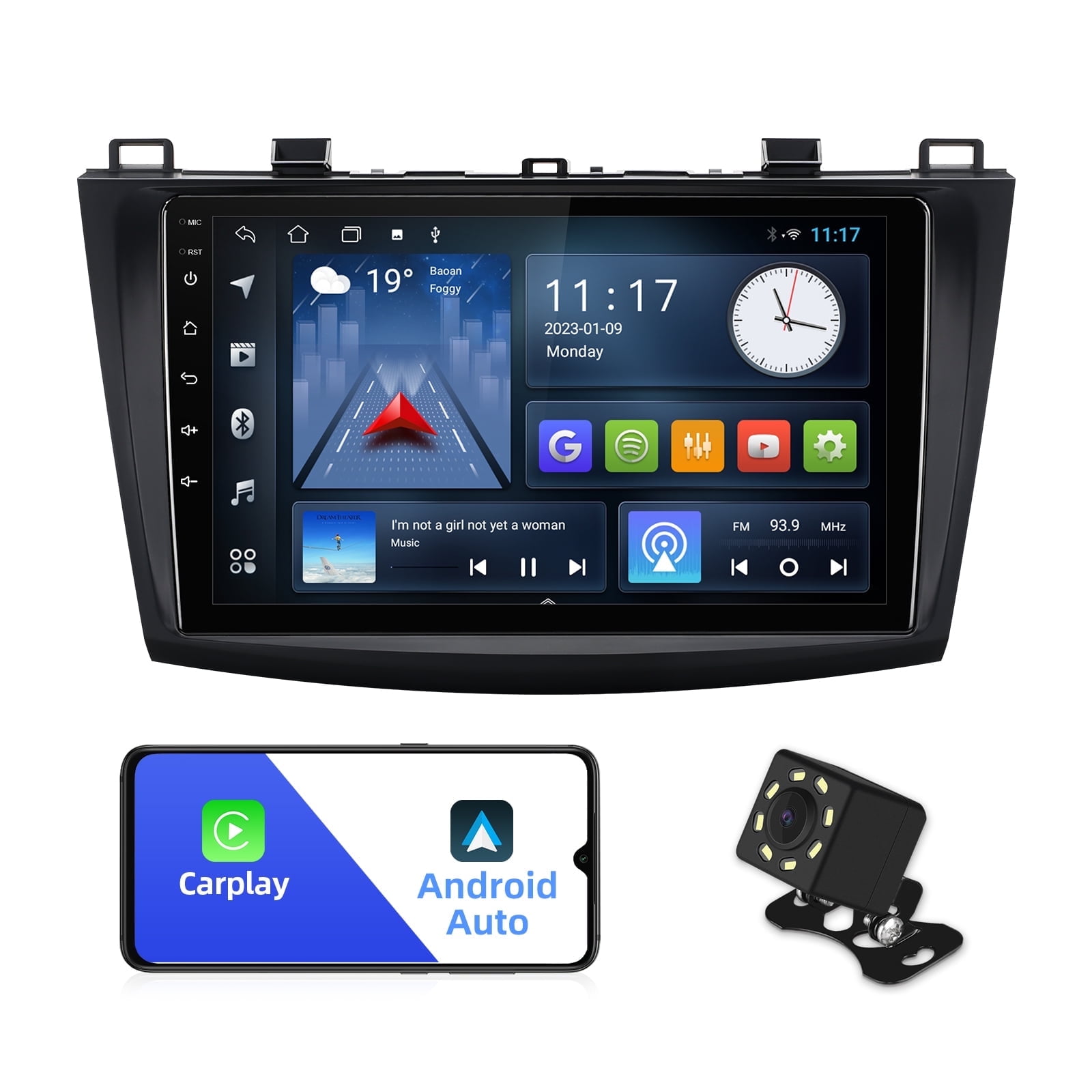 Bluetooth CarPlay 2GB RAM Android 10 Car Stereo for Mazda 2010